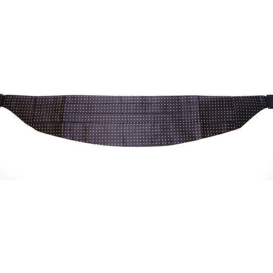 Dolce & Gabbana Elegant Black Silk Polka Dot Cummerbund Dolce & Gabbana