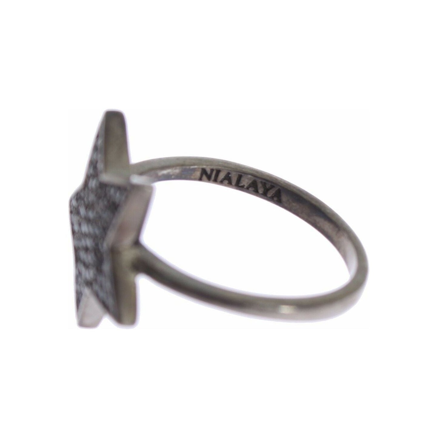 Nialaya Exquisite Sterling Silver CZ Crystal Ring Ring Nialaya