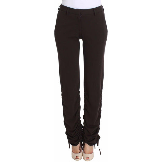 Ermanno Scervino Chic Brown Casual Trousers for Sophisticated Style Ermanno Scervino