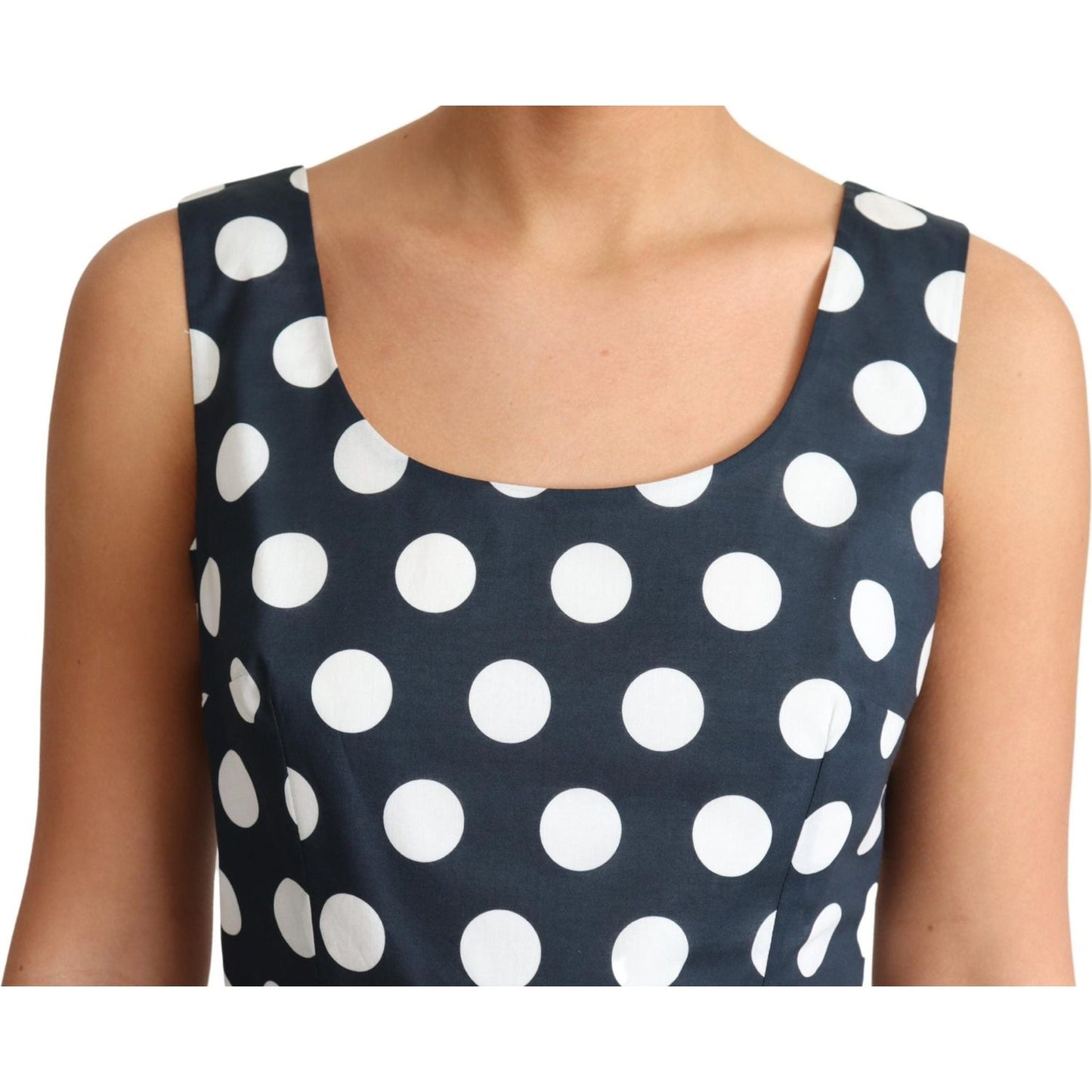 Dolce & Gabbana Polka Dotted A-Line Sleeveless Dress Dolce & Gabbana