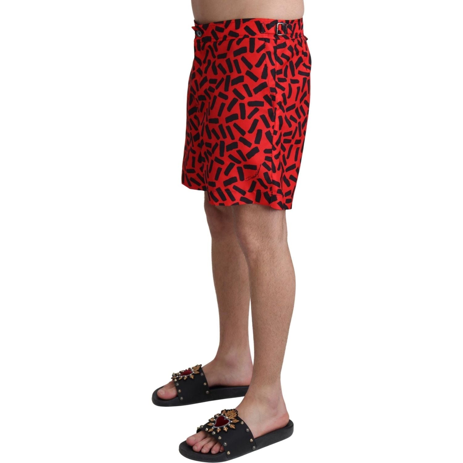 Dolce & Gabbana Chic Red Swim Trunks Boxer Shorts