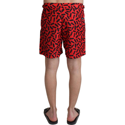 Dolce & Gabbana Chic Red Swim Trunks Boxer Shorts Dolce & Gabbana