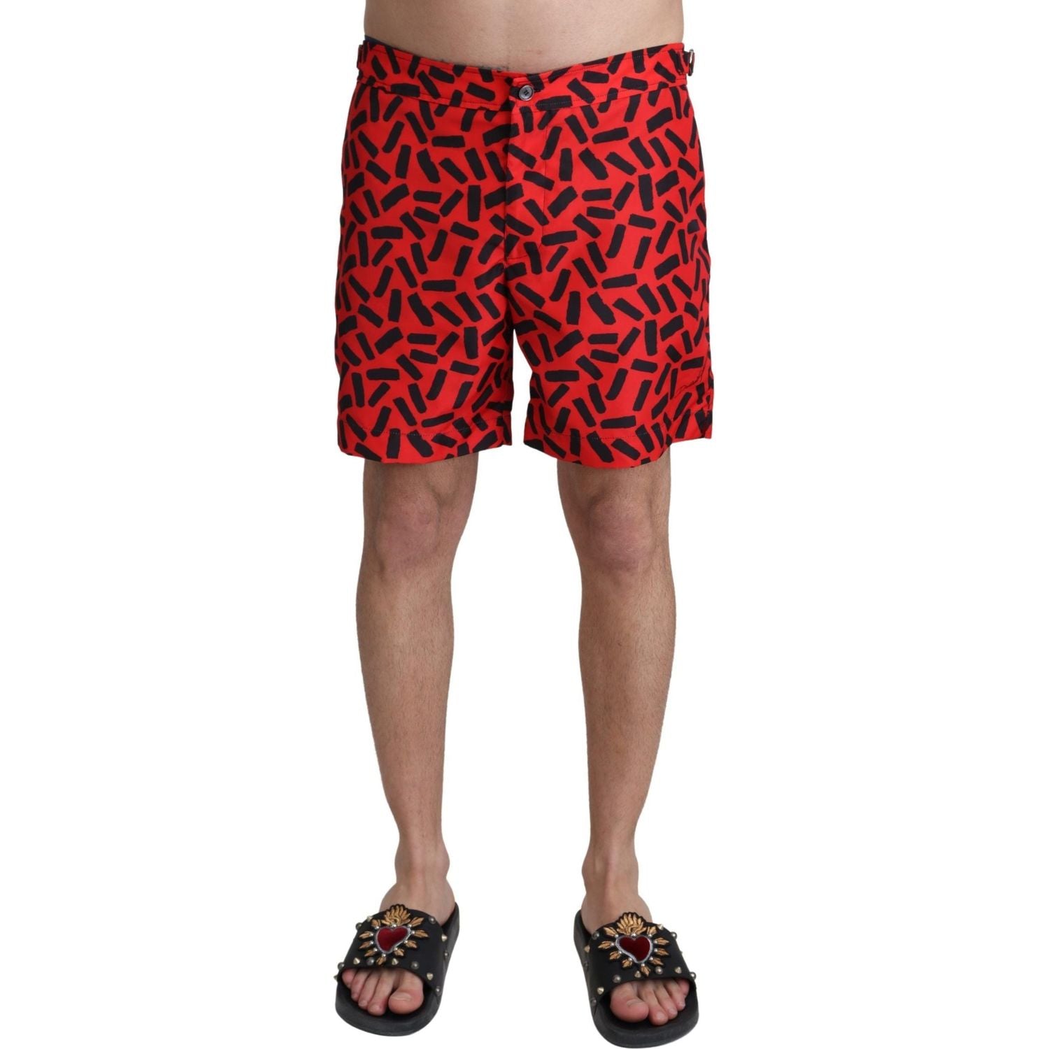 Dolce & Gabbana Chic Red Swim Trunks Boxer Shorts