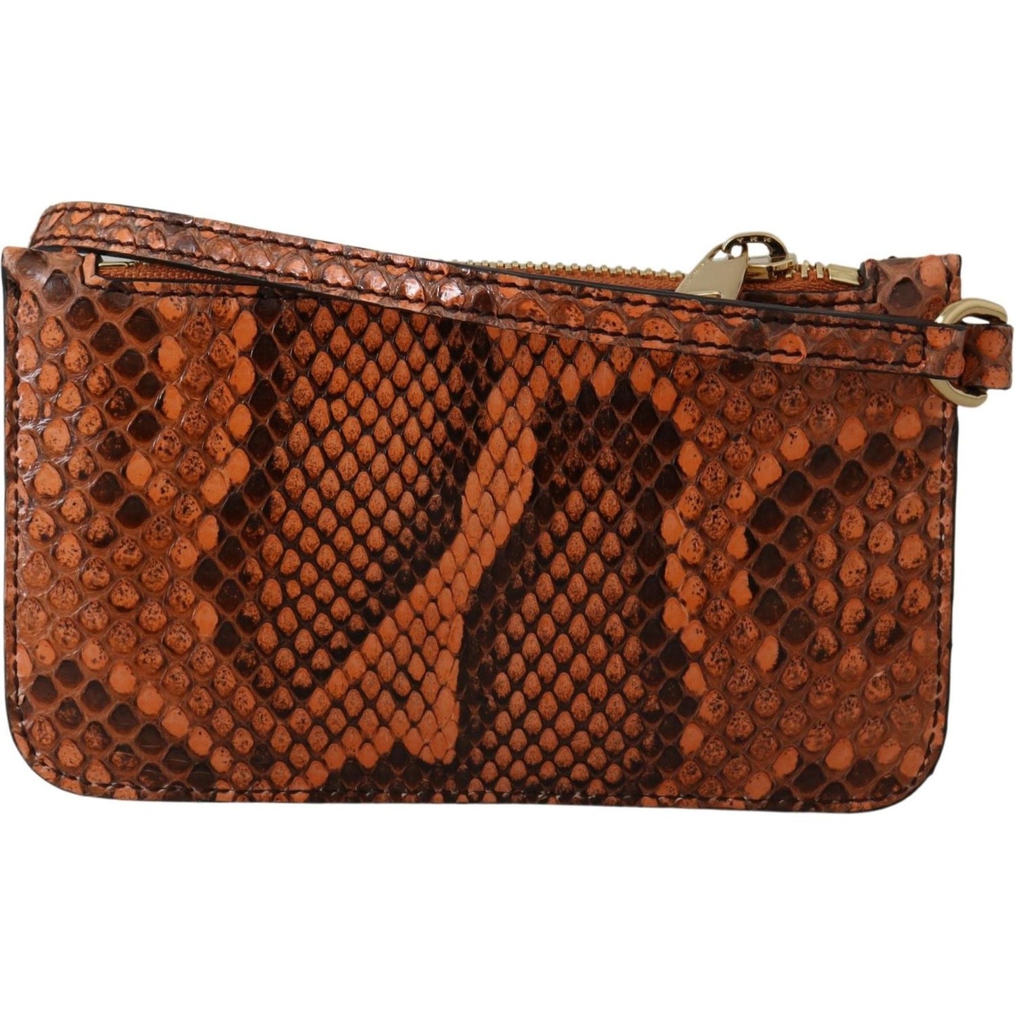 Dolce & Gabbana Elegant Python Patterned Leather Wristlet Dolce & Gabbana