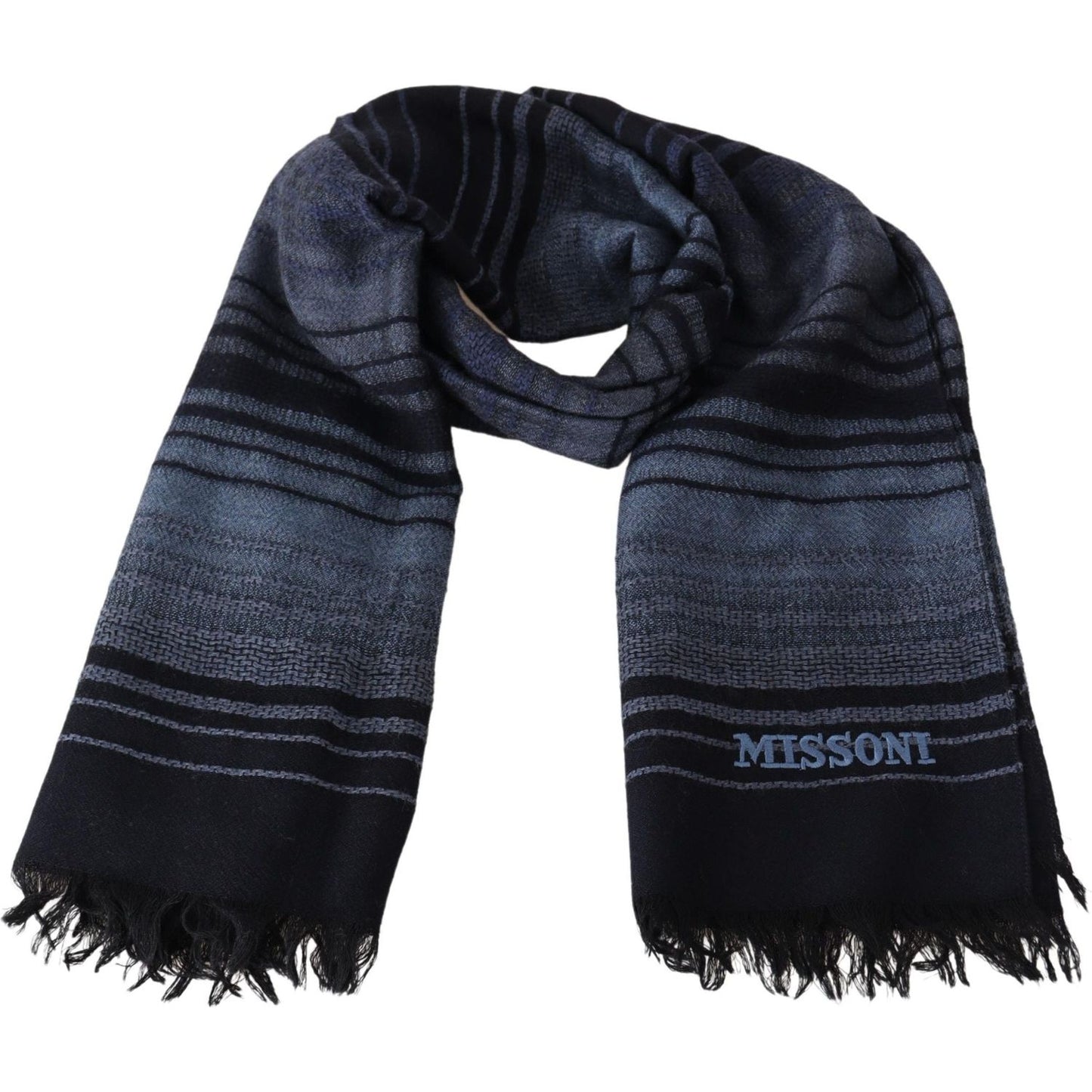 Missoni Elegant Multicolor Patterned Wool Scarf Missoni