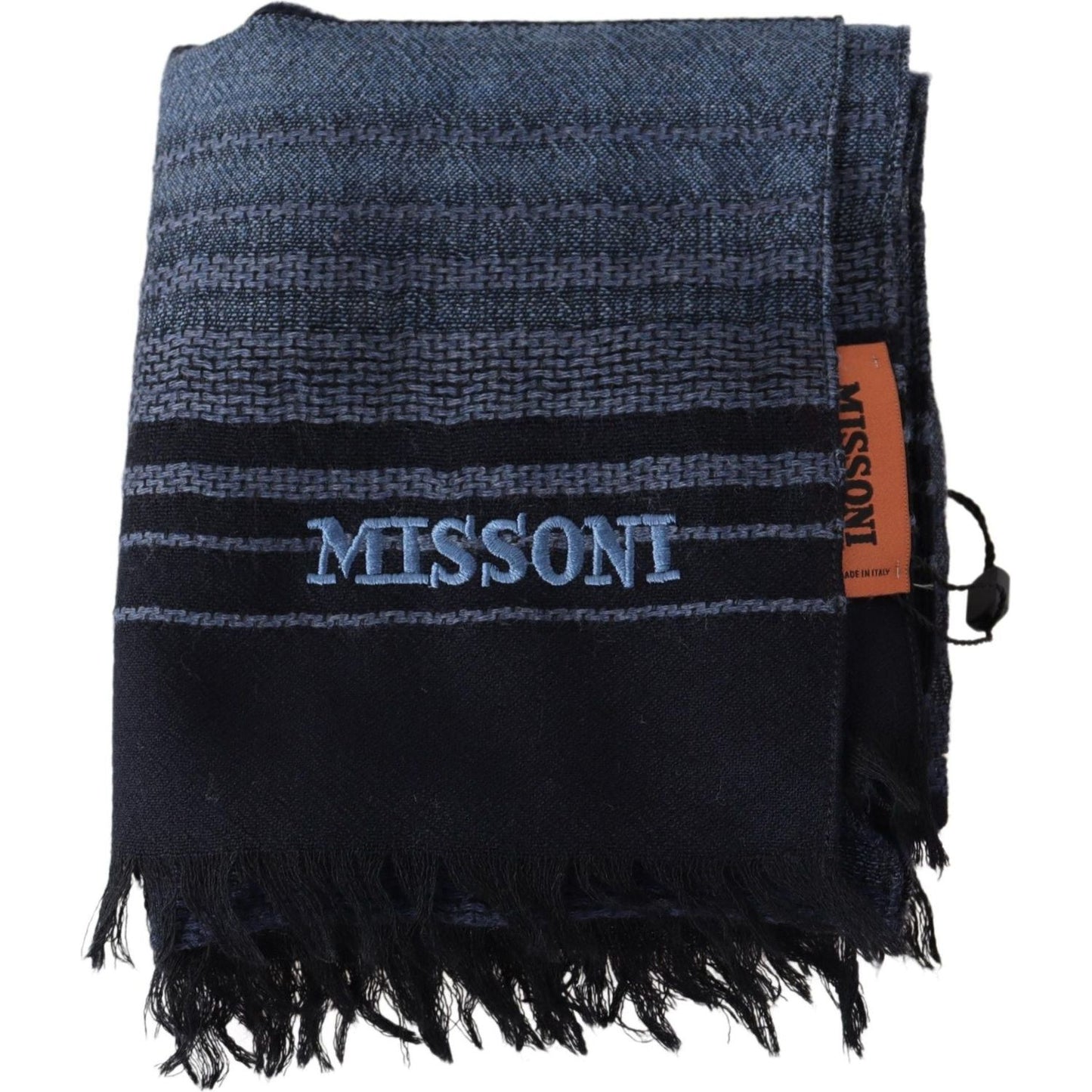 Missoni Elegant Multicolor Patterned Wool Scarf Missoni