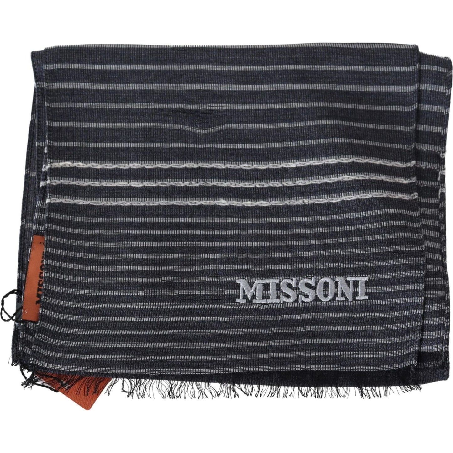 Missoni Elegant Wool-Silk Striped Scarf Missoni