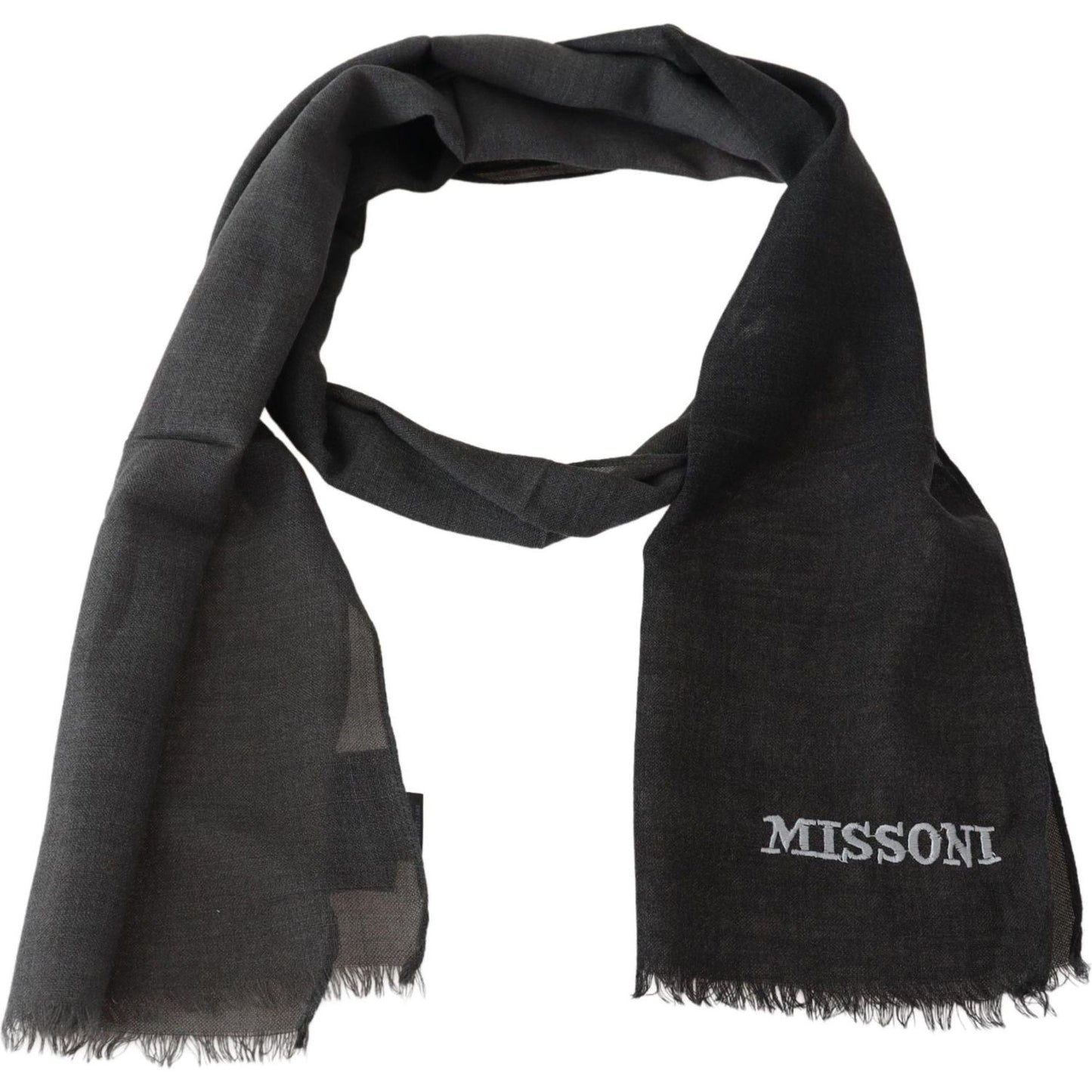 Missoni Sumptuous Wool Scarf with Fringes Missoni