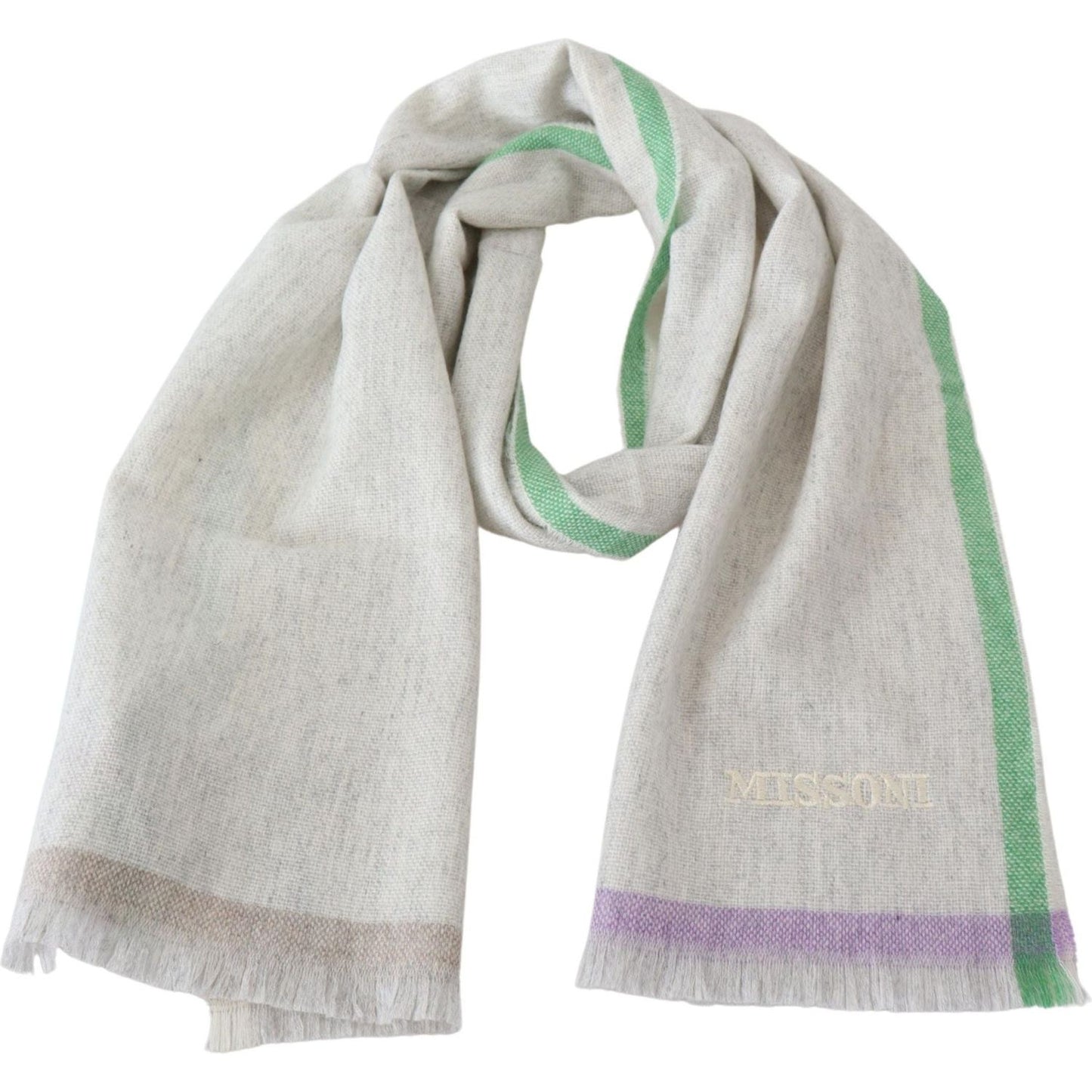 Missoni Elegant Cashmere Patterned Scarf Missoni