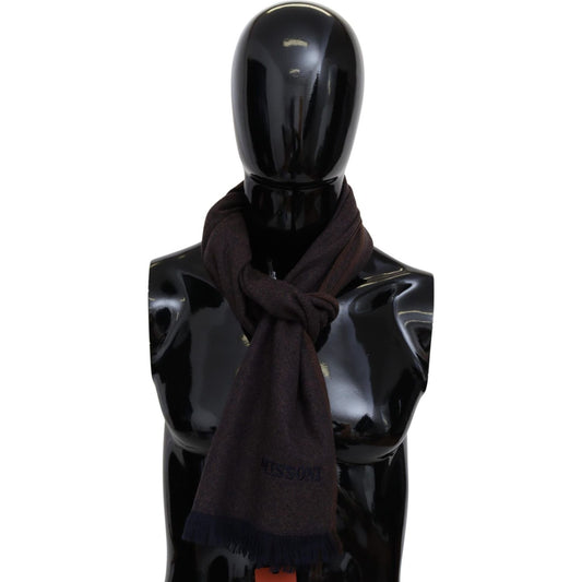 Missoni Luxurious Cashmere Unisex Scarf in Brown Missoni