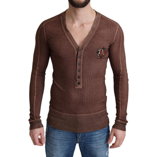 Dolce & Gabbana Elegant V-Neck Cardigan in Subtle Pink Dolce & Gabbana