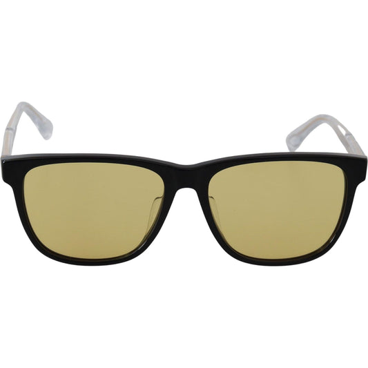 Diesel Chic Black Acetate Sunglasses with Yellow Lenses Diesel