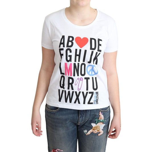 Moschino Chic Alphabet Print Cotton Tee Moschino