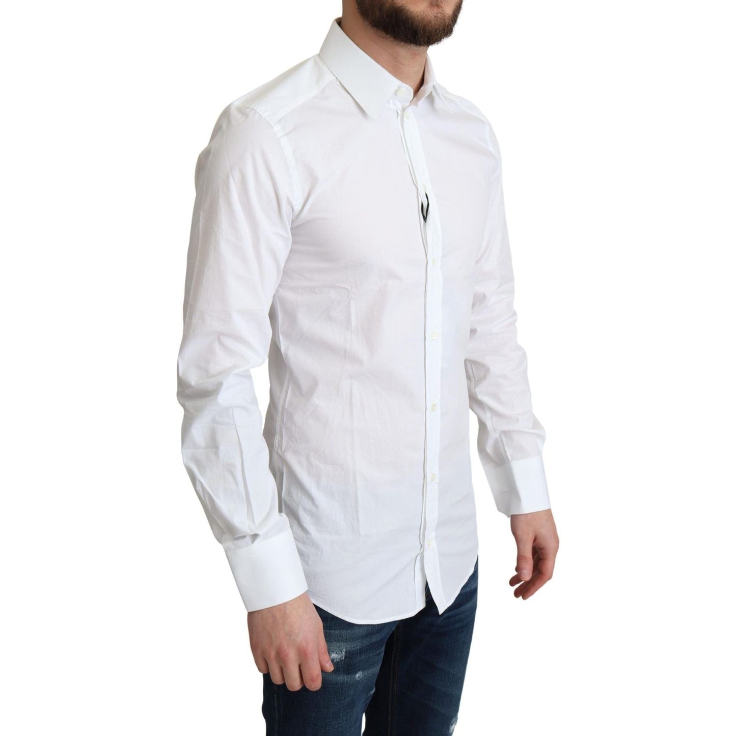 Dolce & Gabbana Elegant White Cotton Dress Shirt Dolce & Gabbana