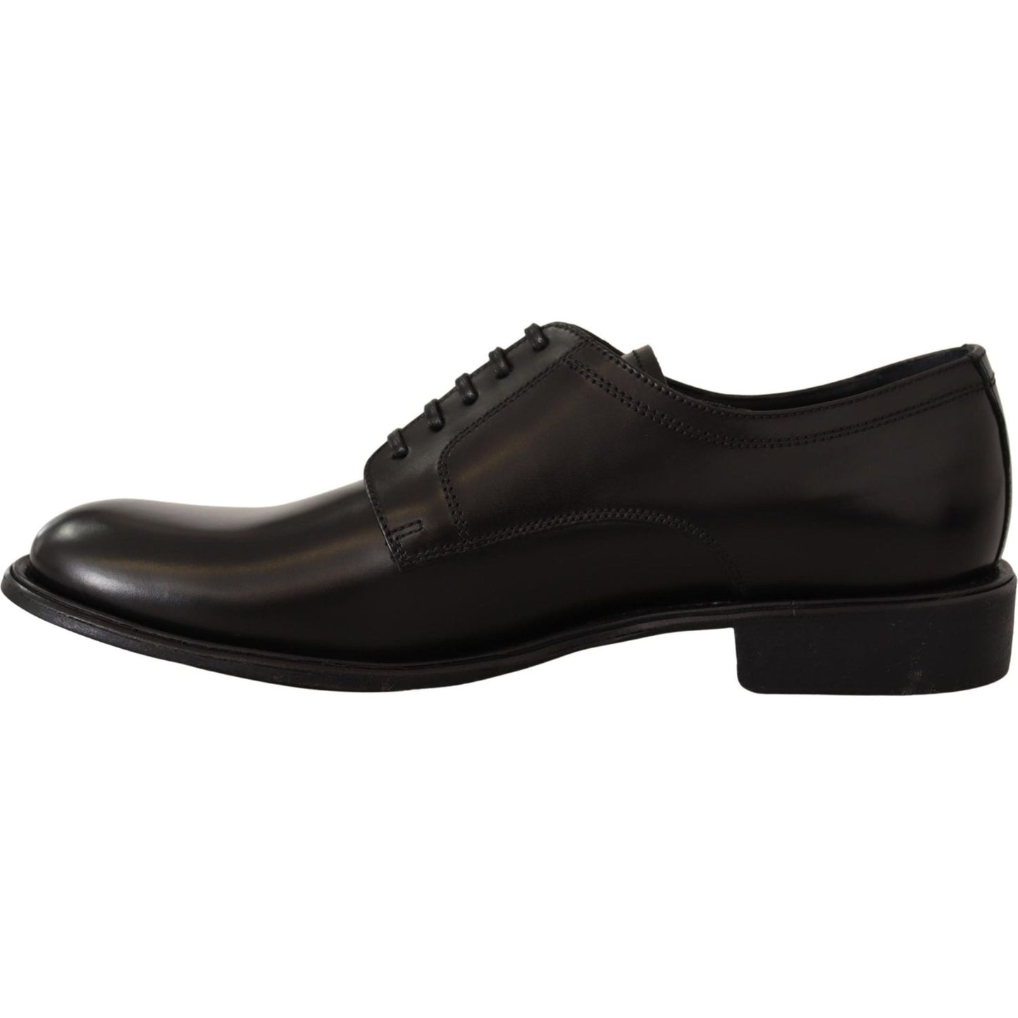 Dolce & Gabbana Elegant Black Leather Formal Derby Shoes Dolce & Gabbana