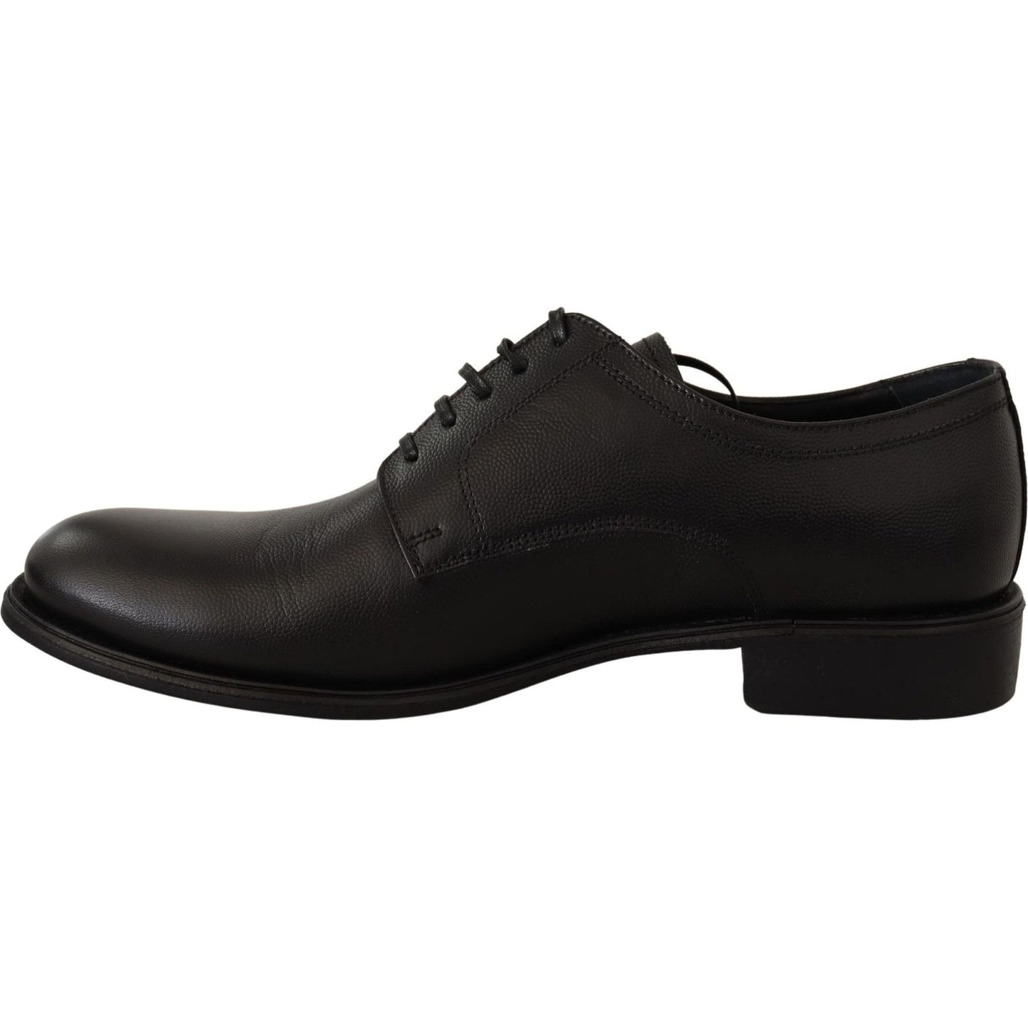 Dolce & Gabbana Elegant Black Leather Derby Shoes Dolce & Gabbana