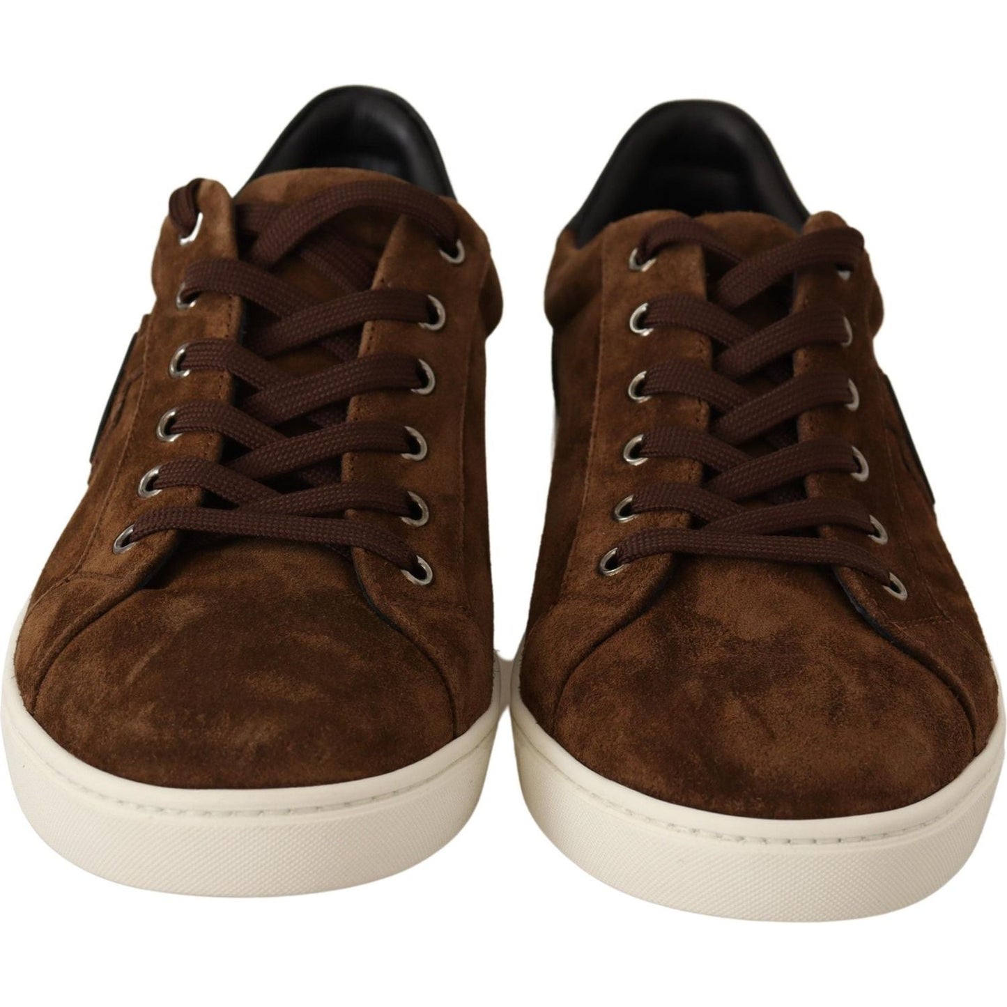 Dolce & Gabbana Elegant Leather Casual Sneakers in Brown Dolce & Gabbana