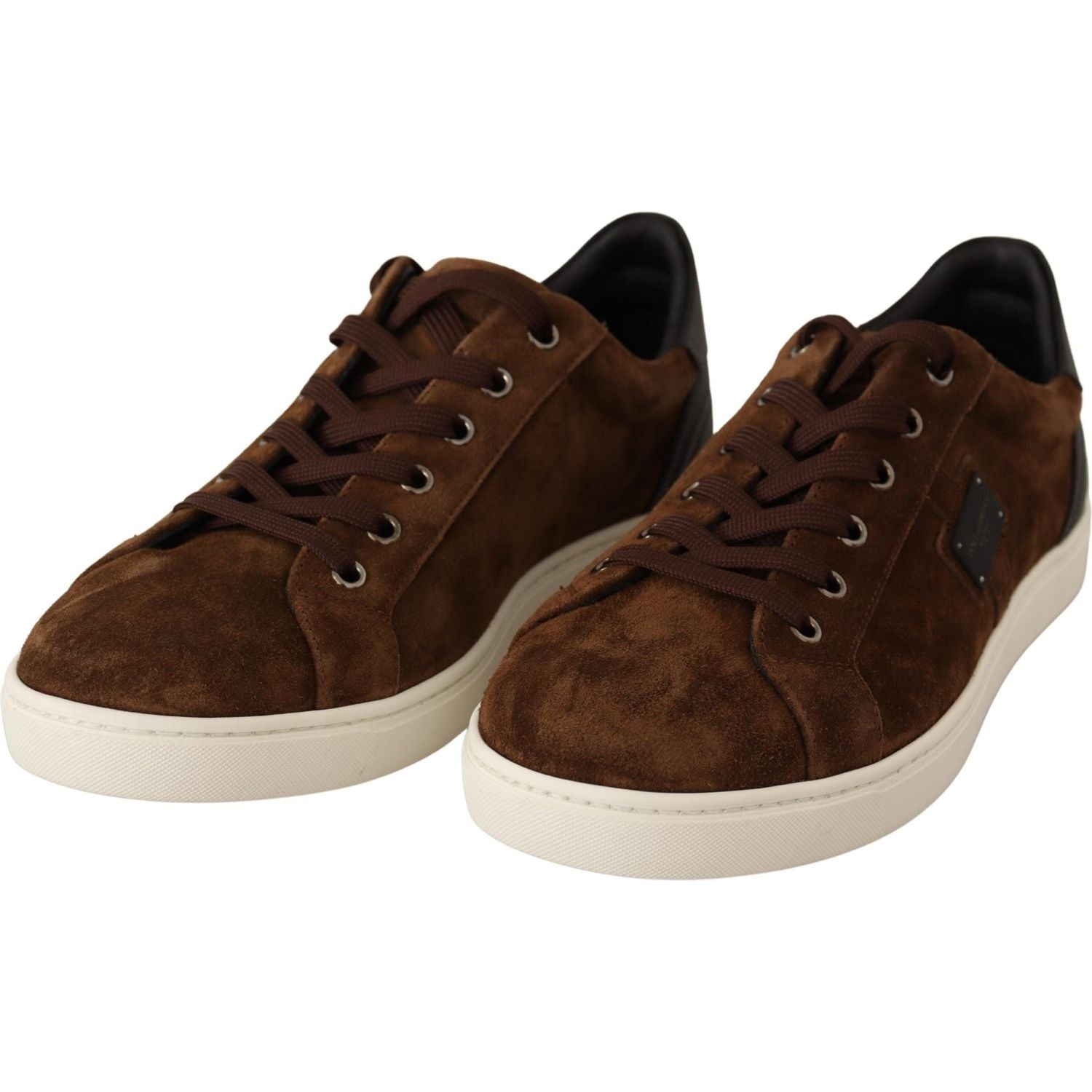 Dolce & Gabbana Elegant Leather Casual Sneakers in Brown