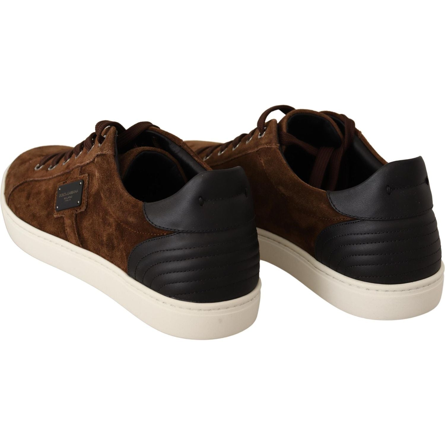 Dolce & Gabbana Elegant Leather Casual Sneakers in Brown