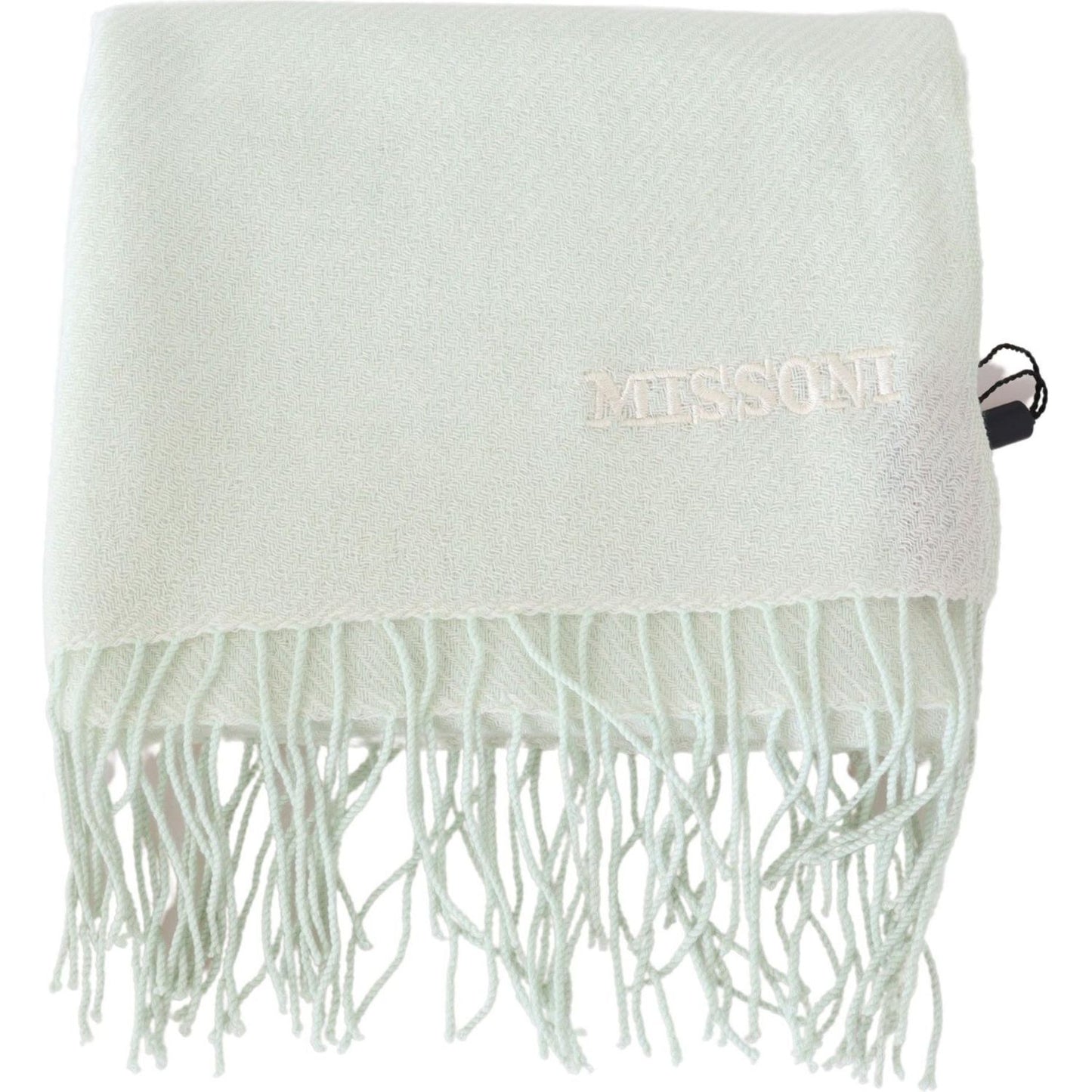 Missoni Elegant White Cashmere Scarf Missoni