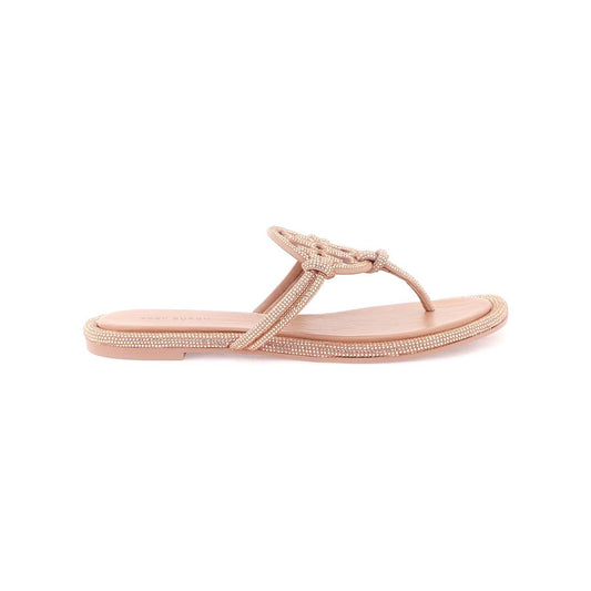 Tory Burch pavé leather thong sandals