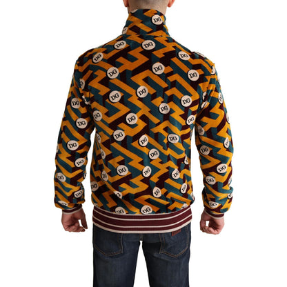 Dolce & Gabbana Elegant Multicolor Zip Sweater Dolce & Gabbana