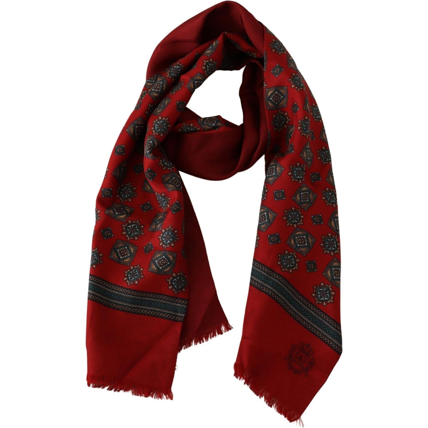 Dolce & Gabbana Elegant Red Silk Scarf Dolce & Gabbana