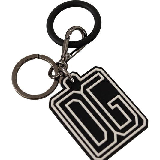 Dolce & Gabbana Elegant Silver & Rubber Designer Keyring Dolce & Gabbana