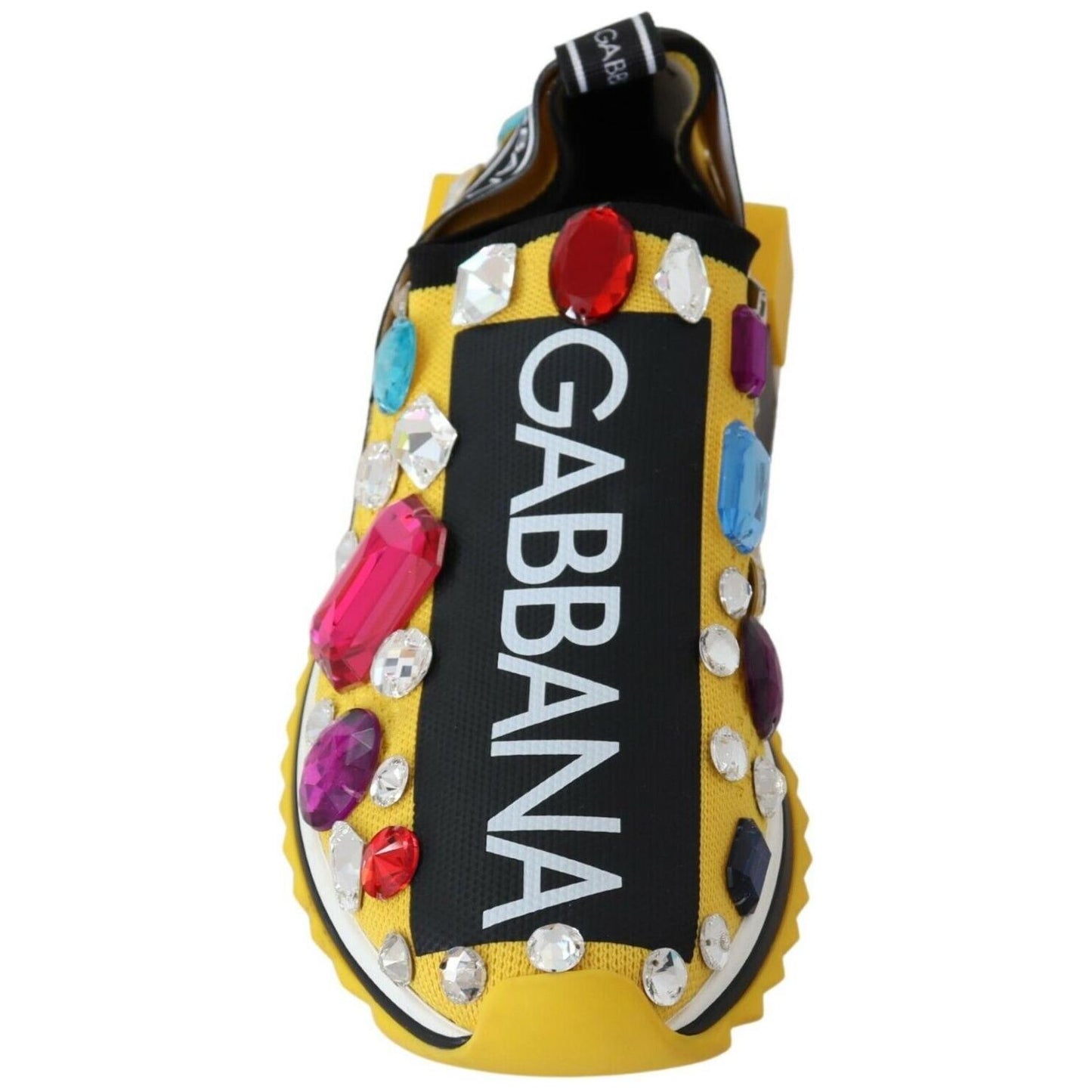 Dolce & Gabbana Embellished Yellow Sorrento Sneakers Dolce & Gabbana