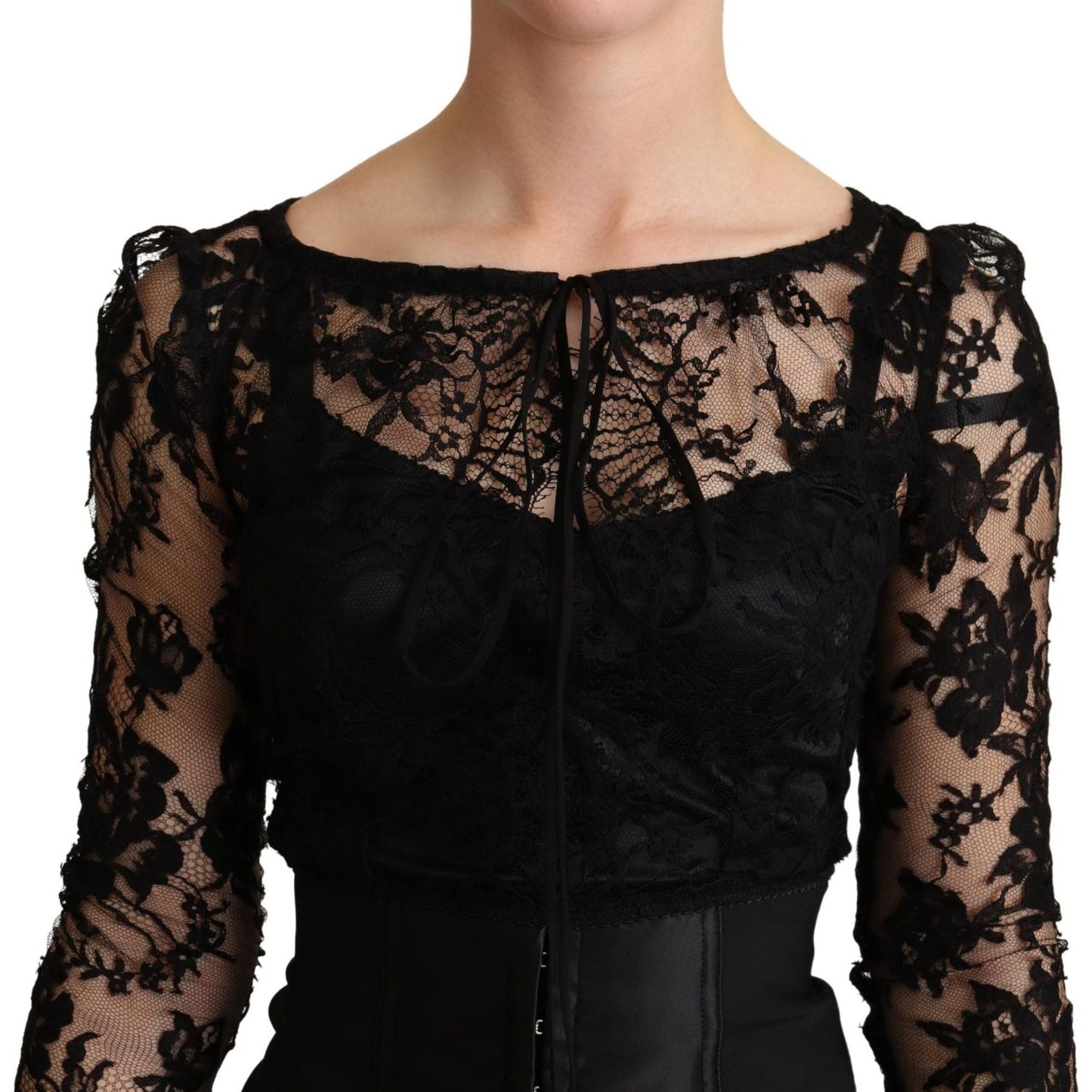 Dolce & Gabbana Elegant Black Lace Mini-Dress Delight Dolce & Gabbana