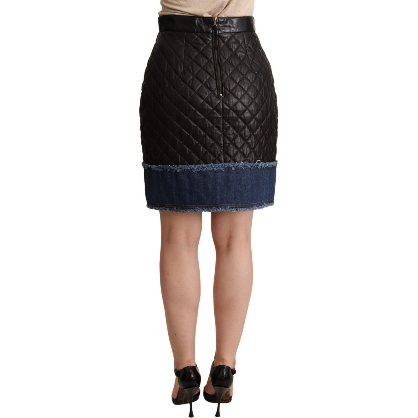 Dolce & Gabbana Sleek High-Waist Leather Mini Skirt WOMAN SKIRTS Dolce & Gabbana