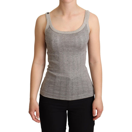 Dolce & Gabbana Chic Sleeveless Gray Tank Top Dolce & Gabbana