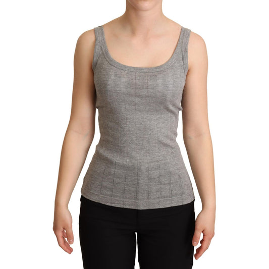 Dolce & Gabbana Elegant Sleeveless Gray Tank Top Dolce & Gabbana