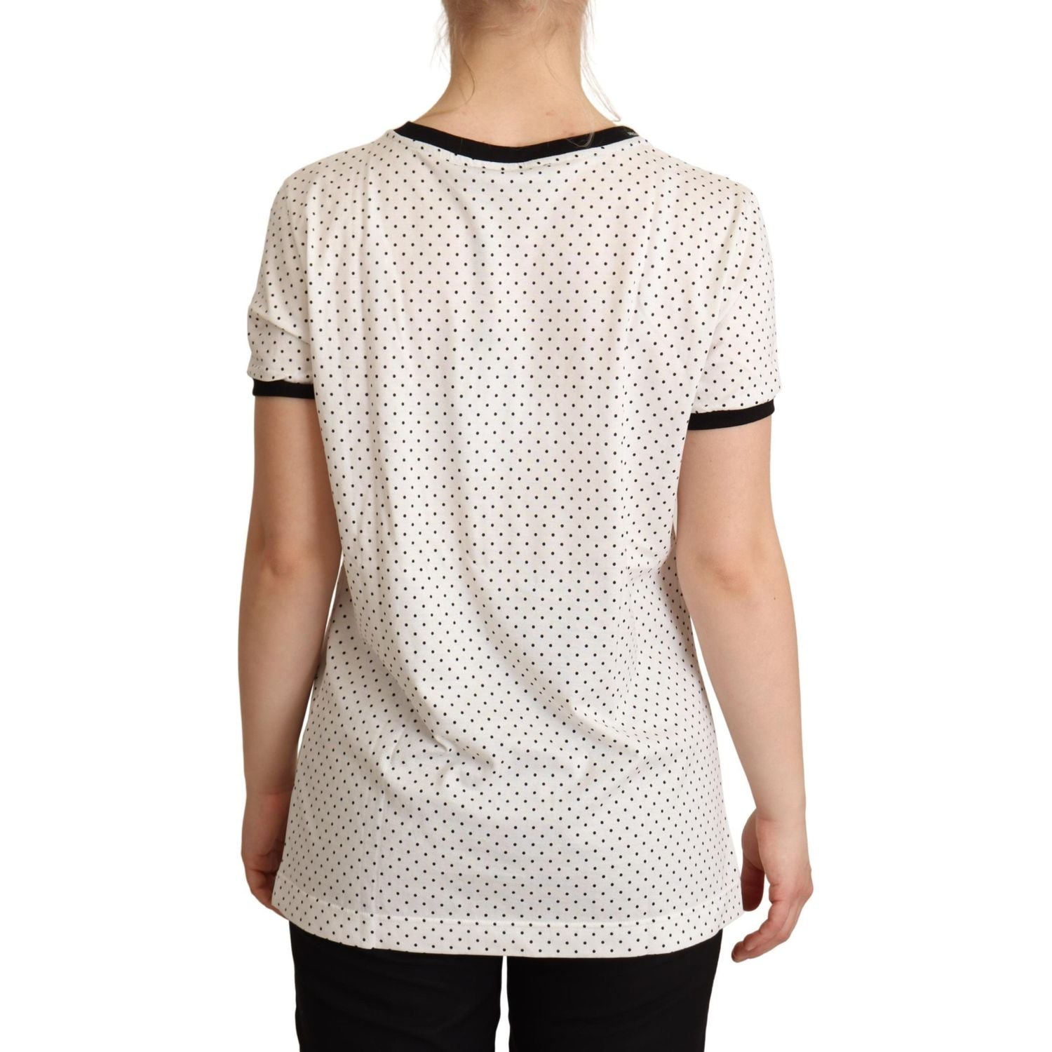 Dolce & Gabbana Polka Dot Crewneck Cotton Tee