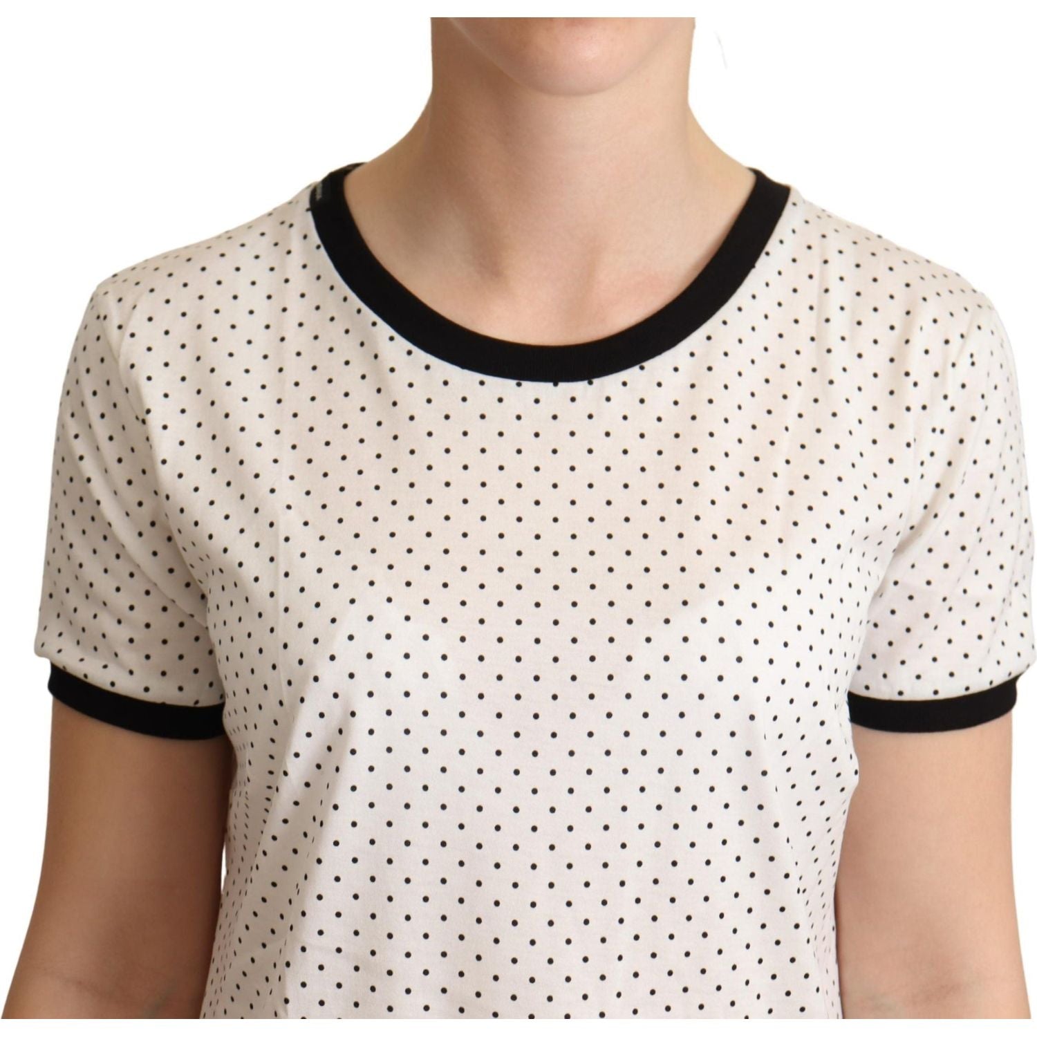 Dolce & Gabbana Polka Dot Crewneck Cotton Tee