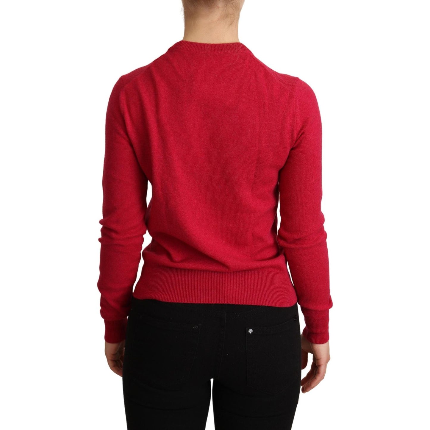 Dolce & Gabbana Chic Pink Cashmere Blend Crewneck Pullover Dolce & Gabbana