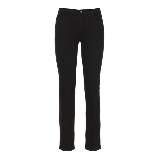 Imperfect Chic Black Cotton Blend Trousers Jeans & Pants Imperfect