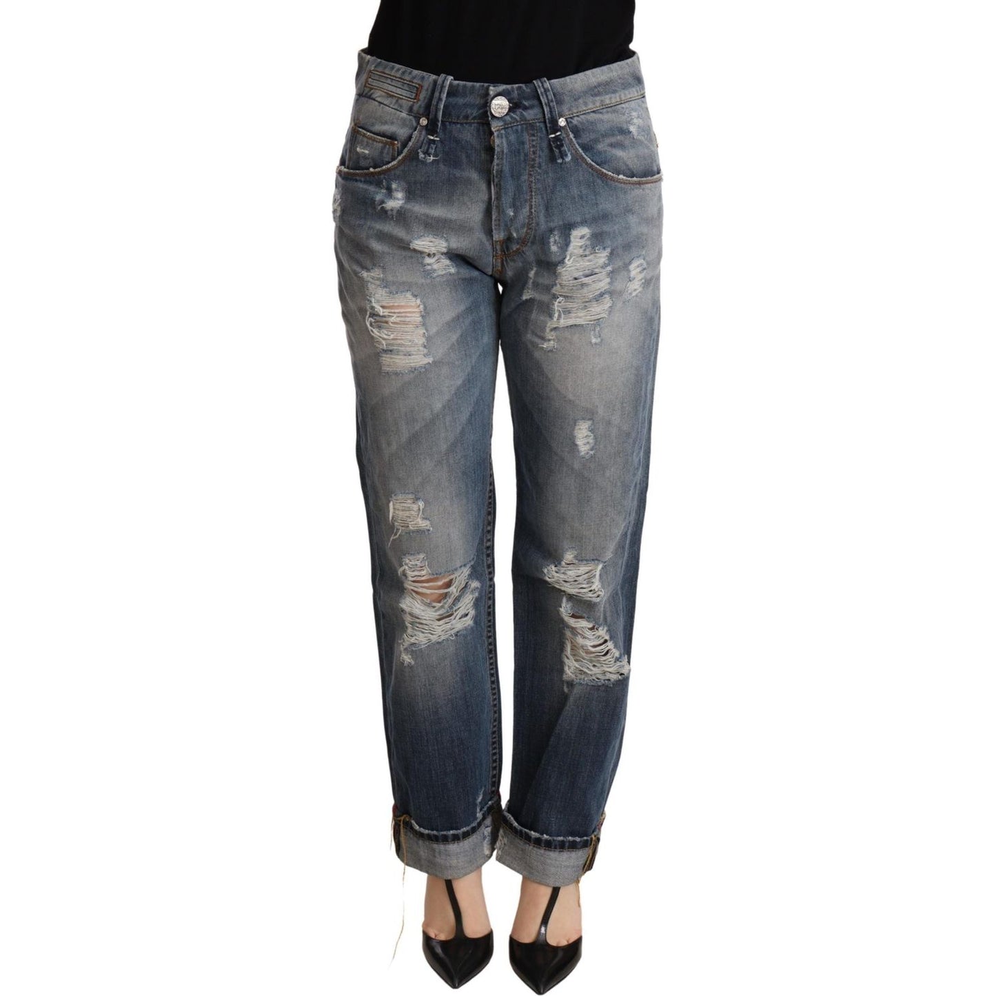 Acht Authentic Mid Waist Baggy Denim Jeans WOMAN TROUSERS Acht