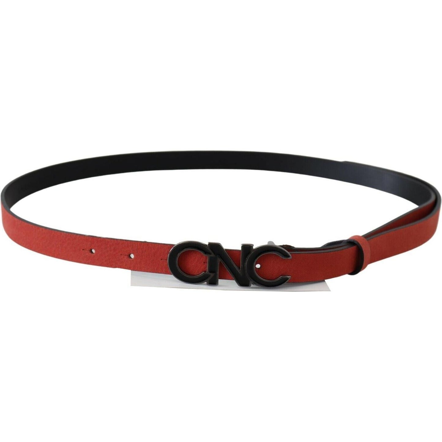 Costume National Elegant Blood Red Leather Belt Costume National