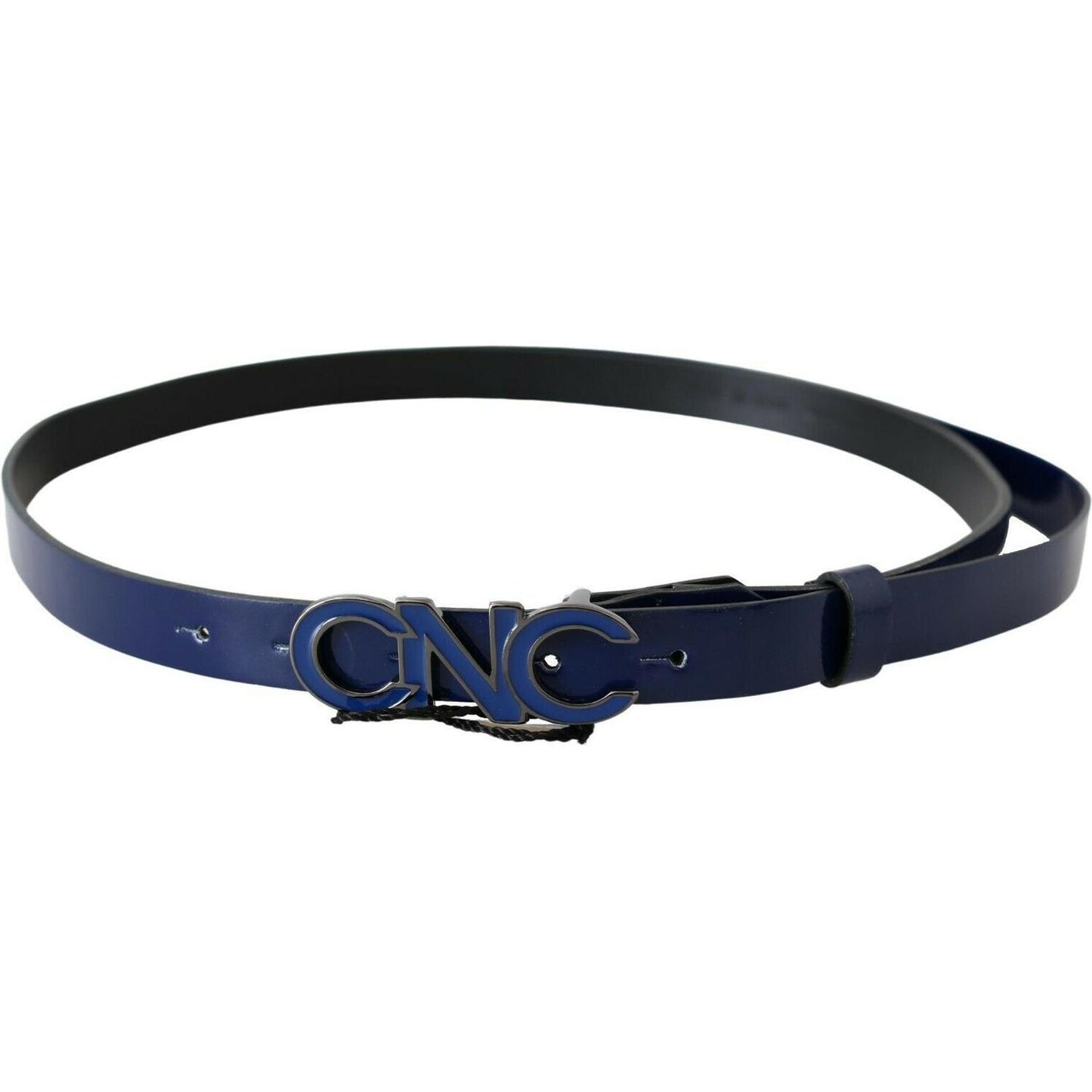 Costume National Sleek Dark Blue Leather Fashion Belt MAN BELTS Costume National