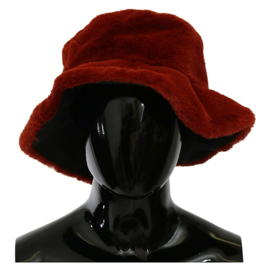 Dolce & Gabbana Elegant Red Bucket Cap with Logo Detailing Dolce & Gabbana