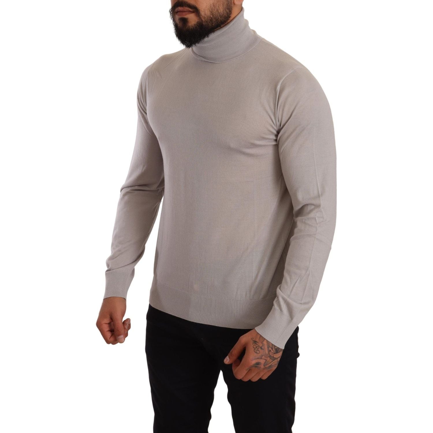 Dolce & Gabbana Elegant Light Blue Cashmere Turtleneck Sweater