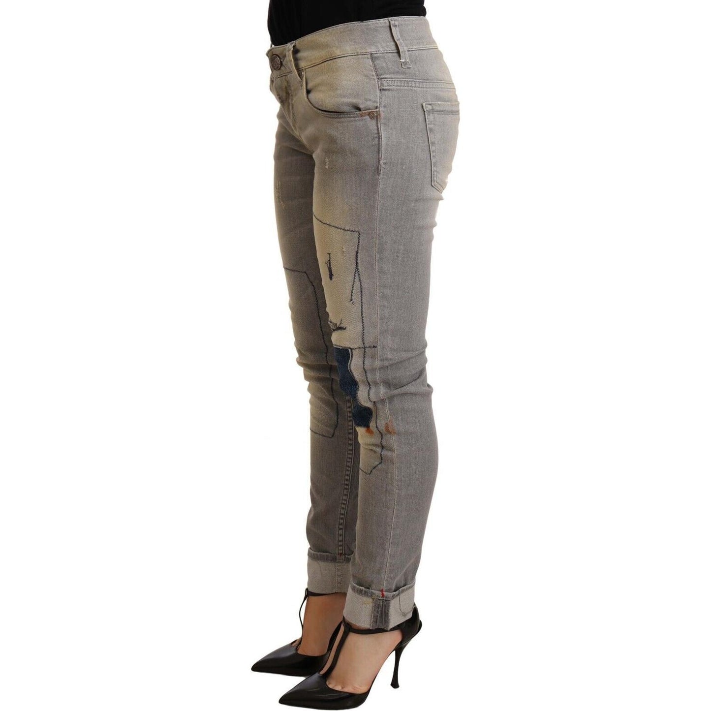 Acht Chic Slim Fit Gray Wash Denim Jeans Jeans & Pants Acht