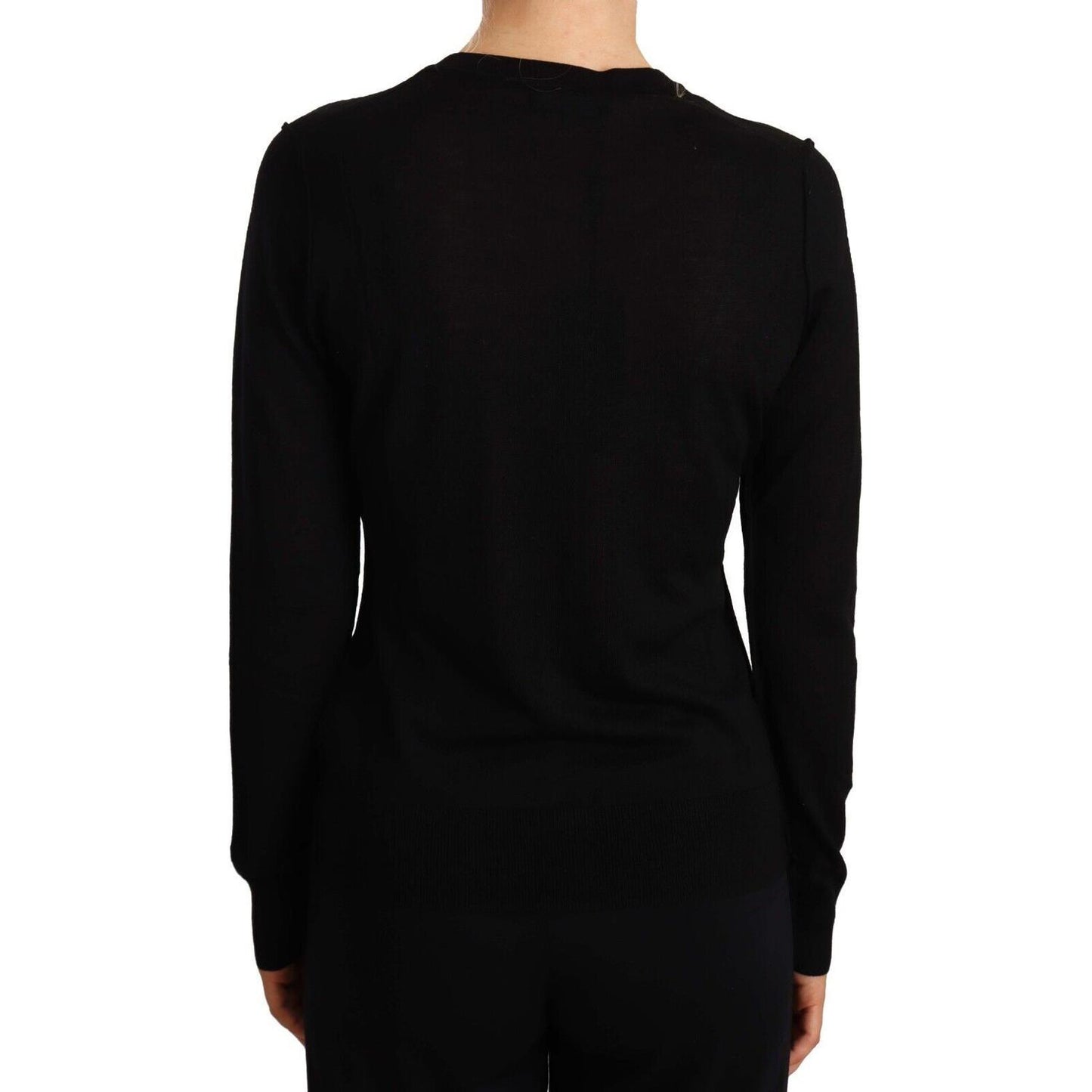 Dolce & Gabbana Elegant Crewneck Virgin Wool Sweater WOMAN SWEATERS Dolce & Gabbana