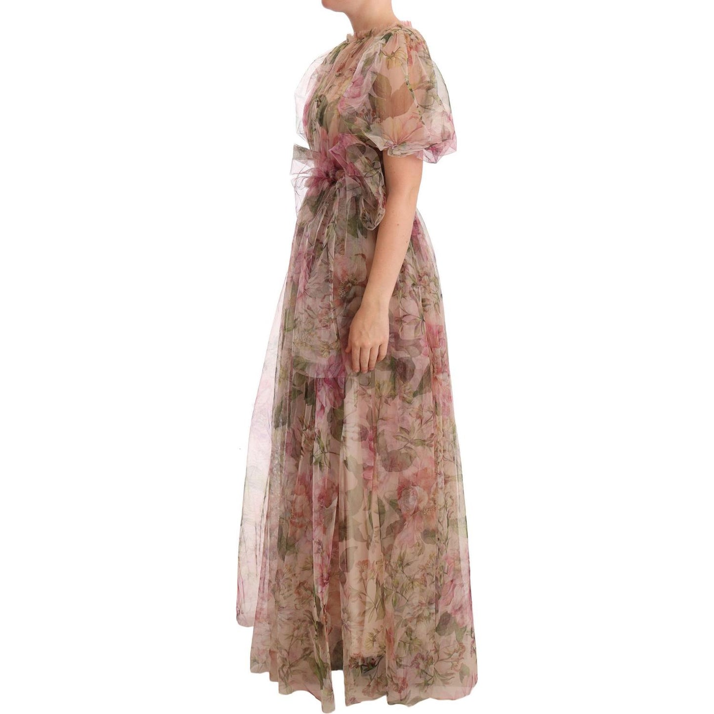 Dolce & Gabbana Floral Print Nylon Maxi Dress Dolce & Gabbana