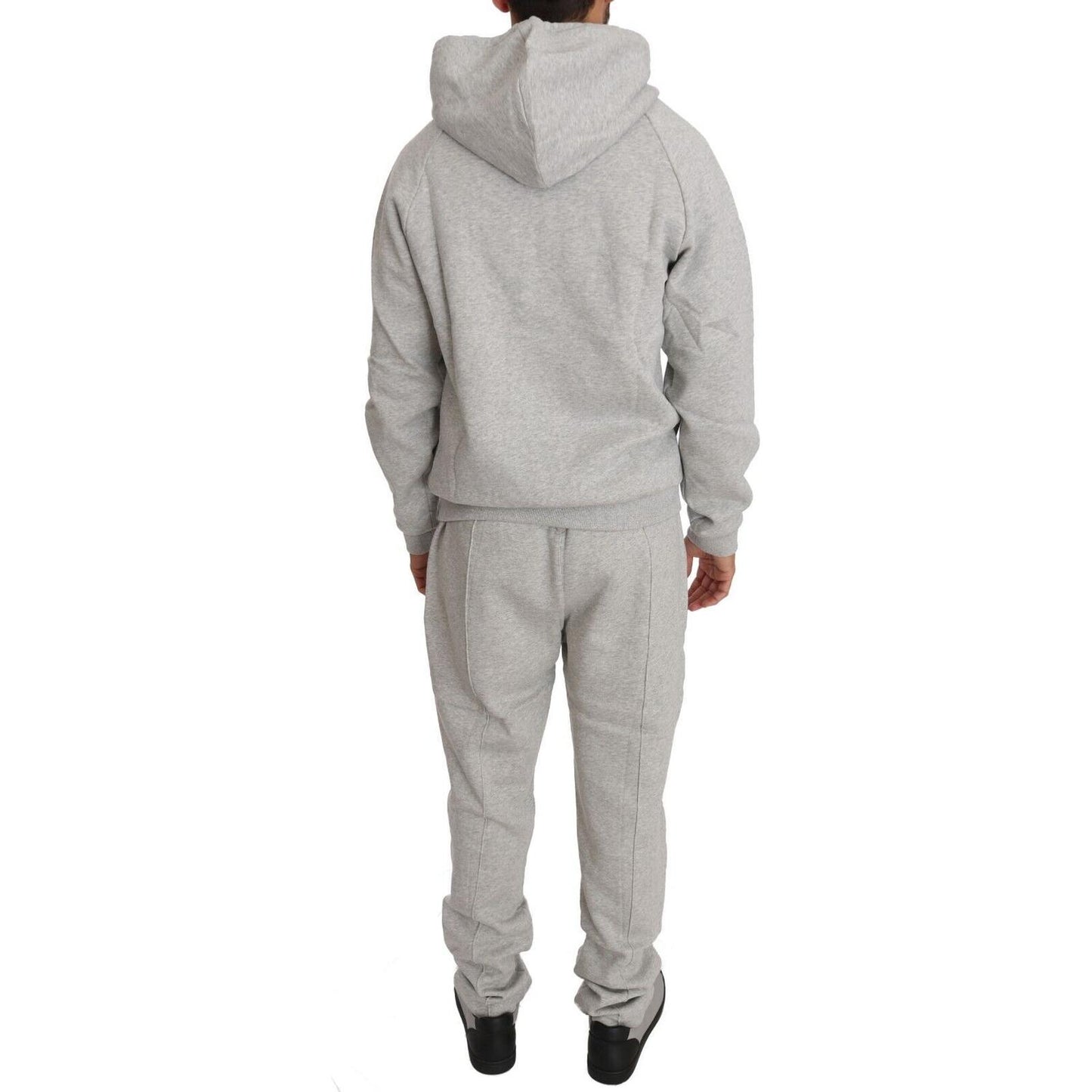 Billionaire Italian Couture Elegant Gray Italian Cotton Sweatsuit MAN TRACKSUIT Billionaire Italian Couture