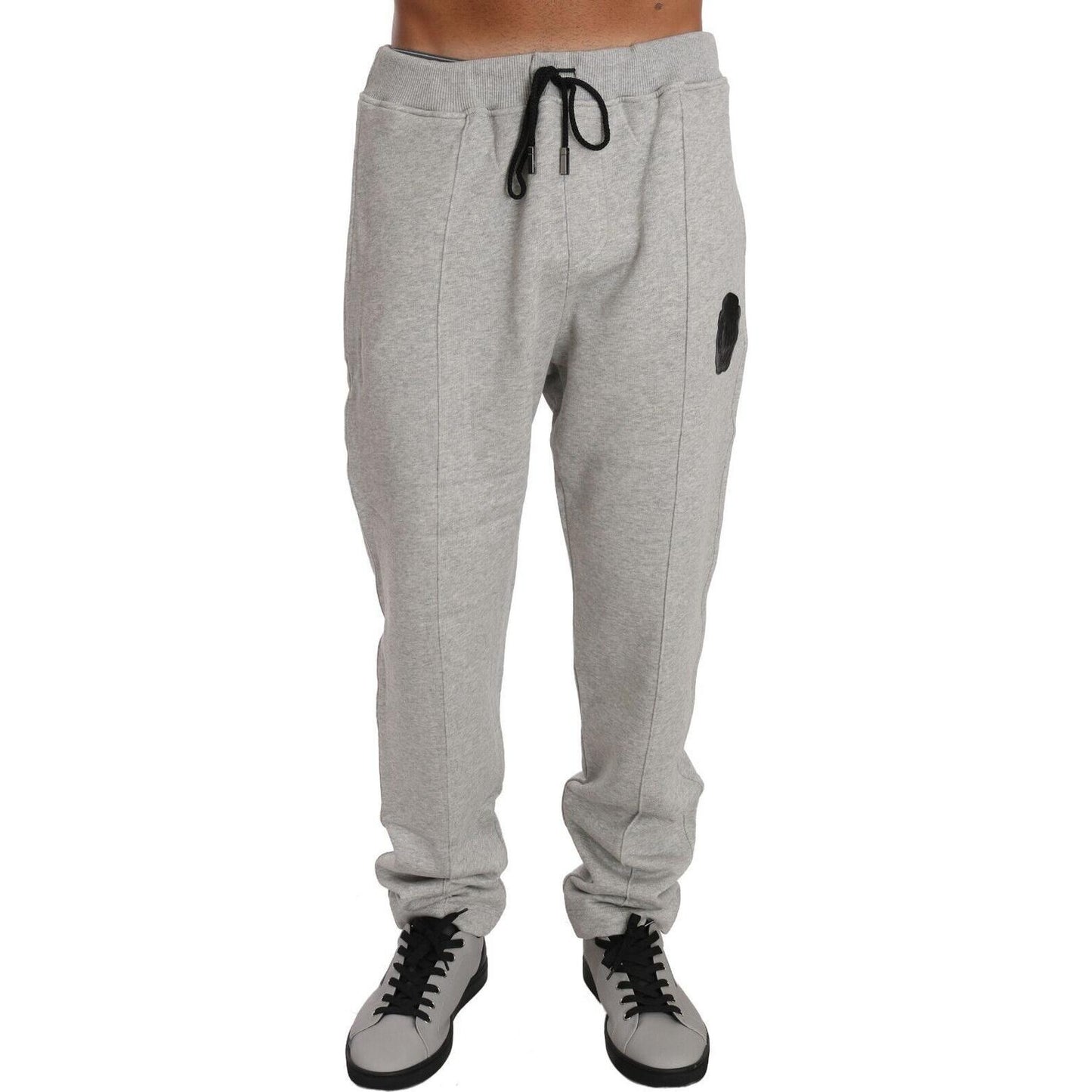 Billionaire Italian Couture Elegant Gray Italian Cotton Sweatsuit MAN TRACKSUIT Billionaire Italian Couture