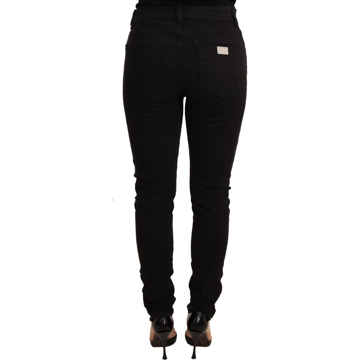 Dolce & Gabbana Elegant Slim-Fit Black Skinny Jeans