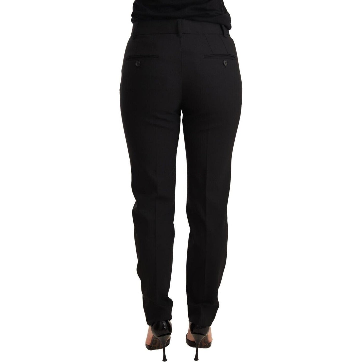 Dolce & Gabbana Elegant Tapered Virgin Wool Trousers Jeans & Pants Dolce & Gabbana