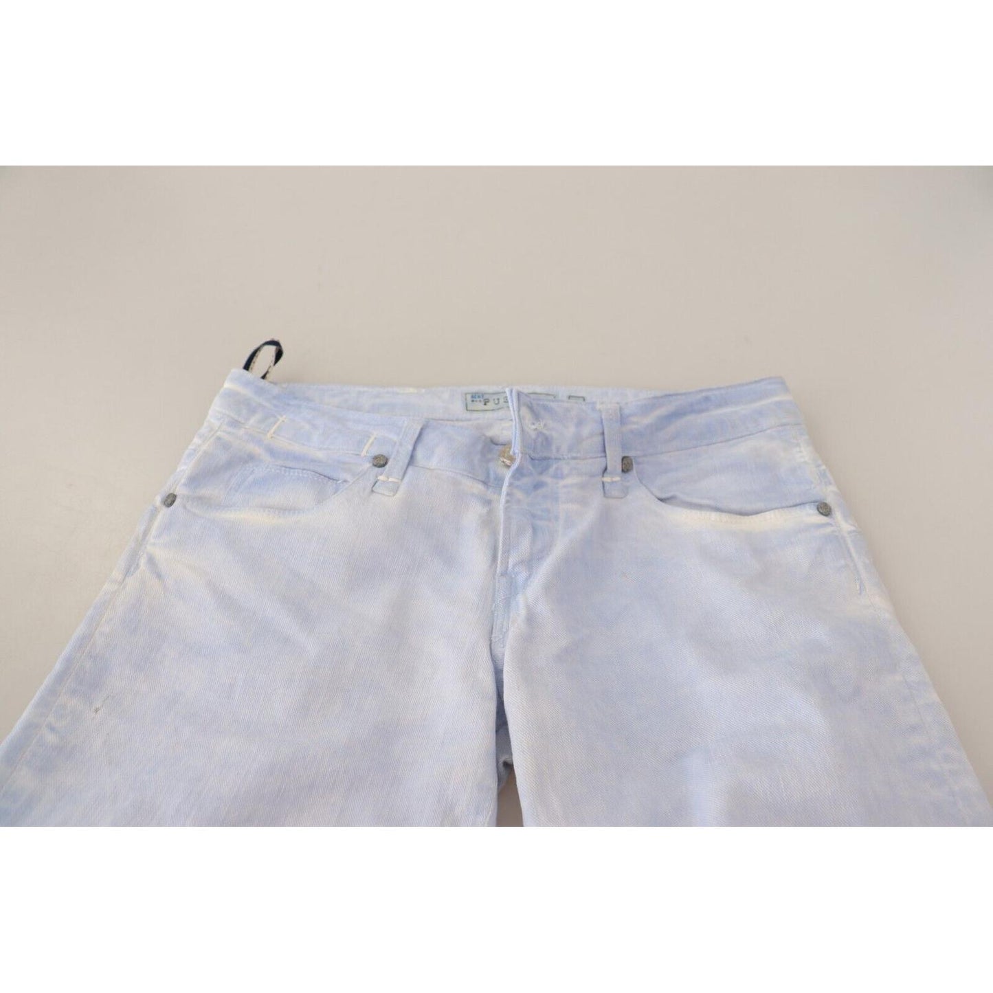 Acht Light Blue Cotton Push Up Denim Jeans Jeans & Pants Acht